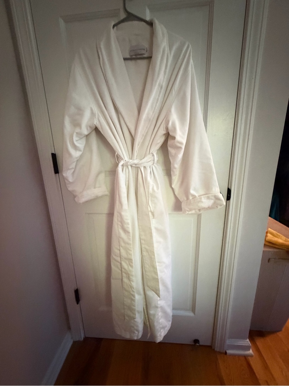 Restoration Hardware Kayanna Spa Robe Womens L White Terry Lined Luxury